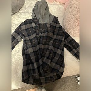 MENS EDDIE BAUER flannel hoodie